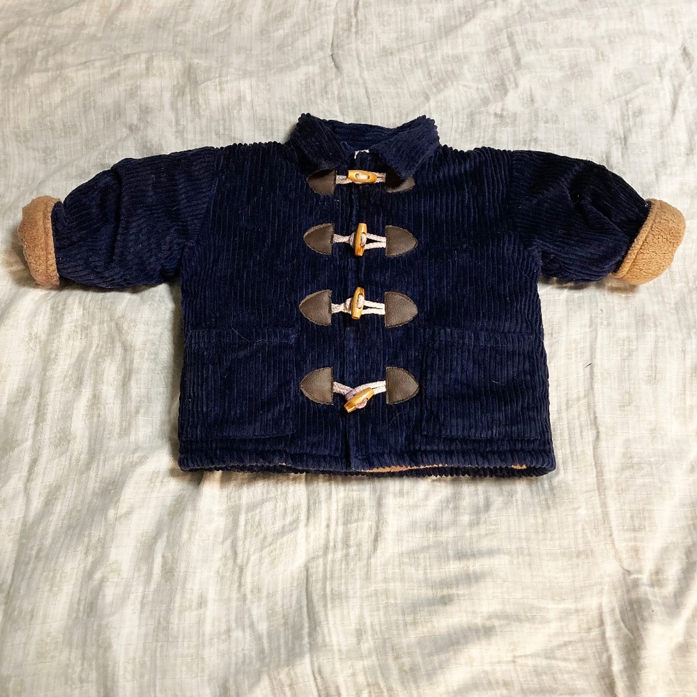 First Impressions Blue Corduroy /Fleece Lined Jacket (12 Months)